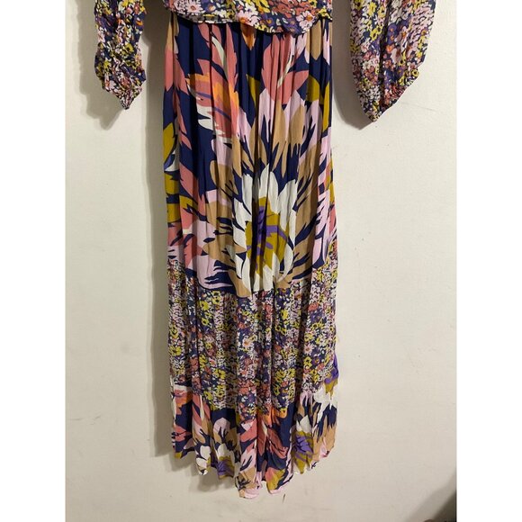 Seraphine Maternity Dress Long Sleeve Floral Midi Nursing Access size US 10 - Picture 6 of 14